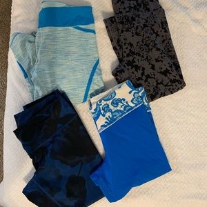 Lot of 4 lululemon cropped pants all size 8